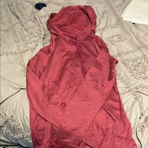 Adidas Red Hooded Sweatshirt Long Sleeve Relaxed Fit